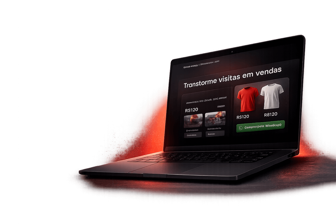 Exemplo de site profissional criado por Werlen Araujo mostrando uma loja online